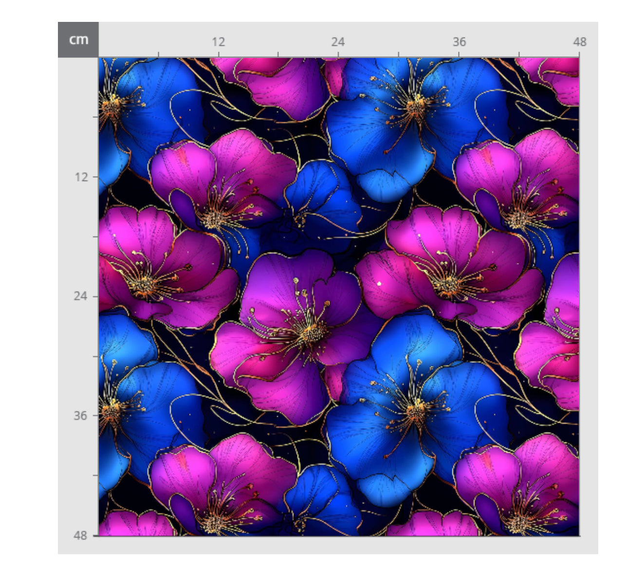Pink blau Neon Blume Dauervorbestellung